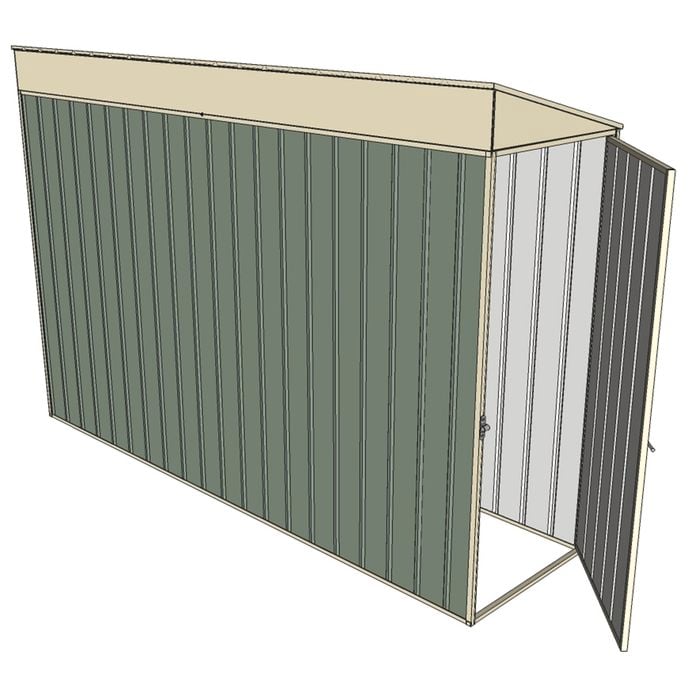 Build-a-Shed 0.8 x 3 x 2m Hinged Door Tunnel Shed - Green