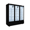 Exquisite Three Glass Door Supermarket Display Refrigerators Black 1665 Litre