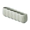 6pk Ecology Ritual Rippled Porcelain Cuddle Mug Willow Green 200ml