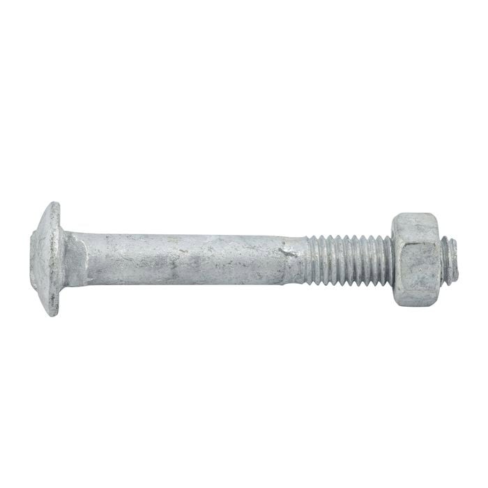 Zenith M8 x 60mm Hot Dipped Galvanised Cup Head Bolt And Nut - Each