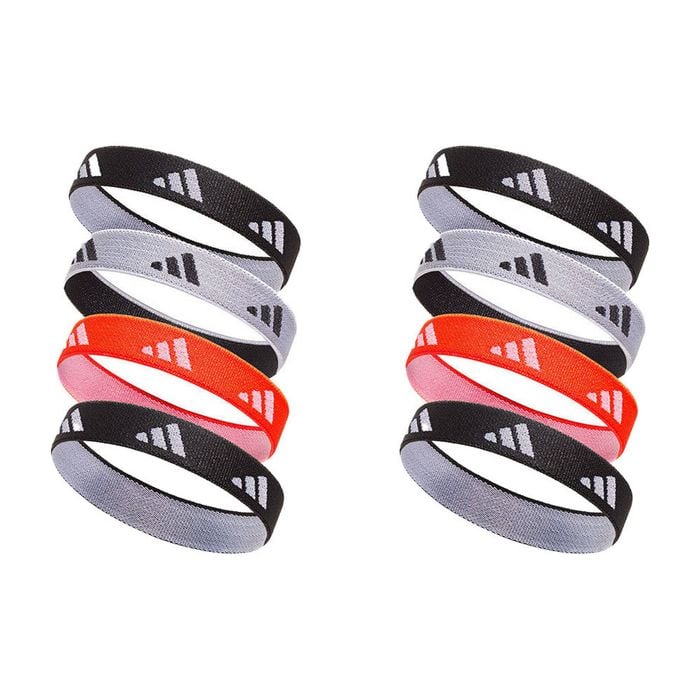 2x 4PK Adidas Hair Ties Lycra/Elastic Everyday Activity/Sport Multicolour