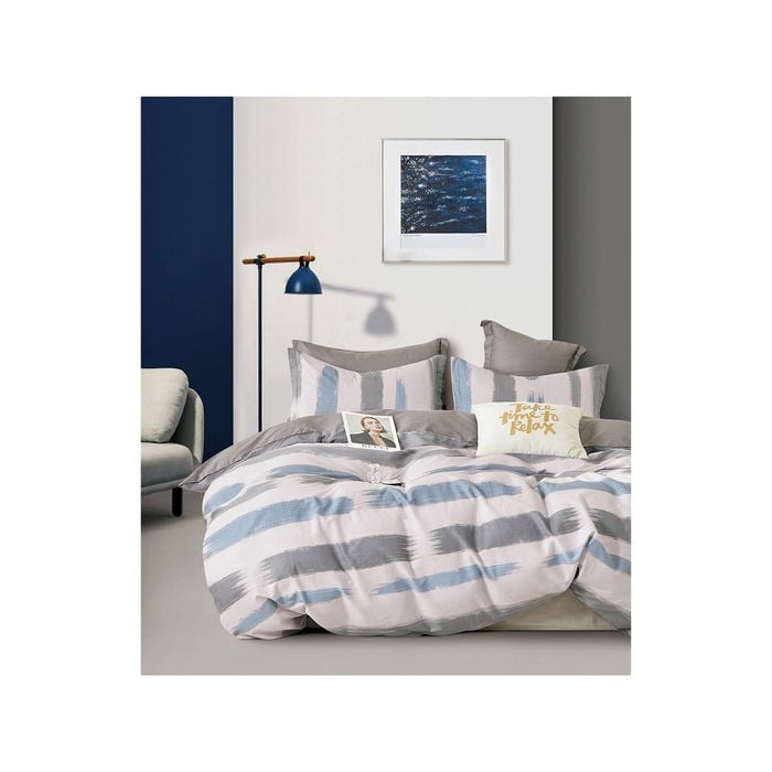 Ardor King Size Sea Breeze Cotton Quilt Cover Bedding Set Blue