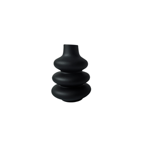 Elegant Collections 23cm Black Nordic Bubble Ceramic Vase