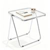 Alston Transparent Acrylic Folding Table Clear Heat-resistant Tabletop Metal Frame