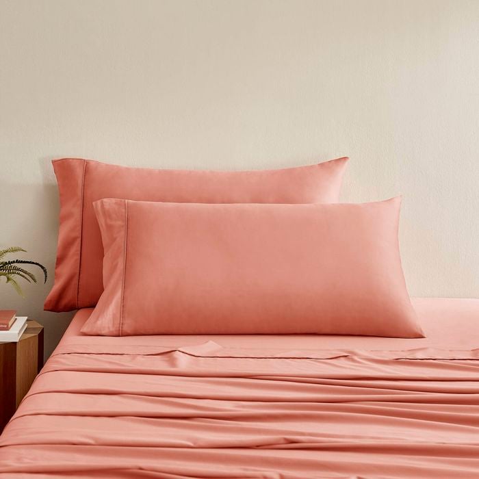 Serene 400tc Bamboo Cotton Sateen King Pillowcase Clay - Twin Pack