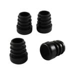 Surface Gard 13mm Black Round Plastic Internal Chair Tip - 4 Pack