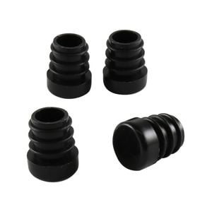 Surface Gard 13mm Black Round Plastic Internal Chair Tip - 4 Pack