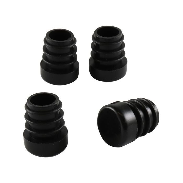 Surface Gard 13mm Black Round Plastic Internal Chair Tip - 4 Pack