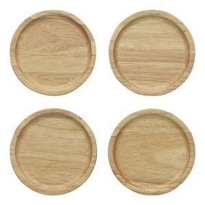 4PK Ecology 10cm Alto Rubberwood Coasters Set Drinking/Cup Mug