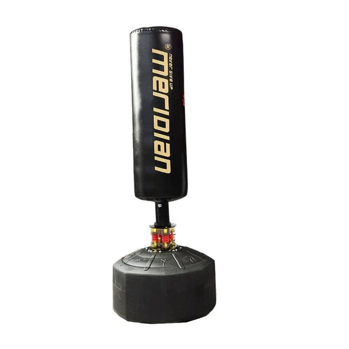 Leaf Living Fitpro Freestanding Punching Bag - Triple Shock Absorption, 720° Rebound, Heavy-duty Base - Black