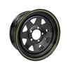 Sunrise Trailer 14" Sunraysia Steel Rim - Landcruiser 6 Stud, Black Powder Coated - Wr6lc14b