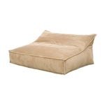 Cadence & Co. Wilde Ribbed Luxe Fleece Double Sofa Bean Bag Lounge Cover Natural Fawn