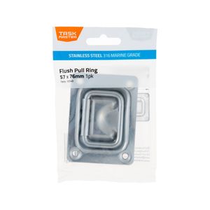 Taskmaster 57 x 76mm 316 Stainless Steel Flush Pull Ring