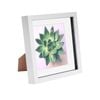 Nicola Spring 8 x 8 3D Shadow Box Photo Frame - Craft Display Picture Frame with 6 x 6 Mount - Glass Aperture - White
