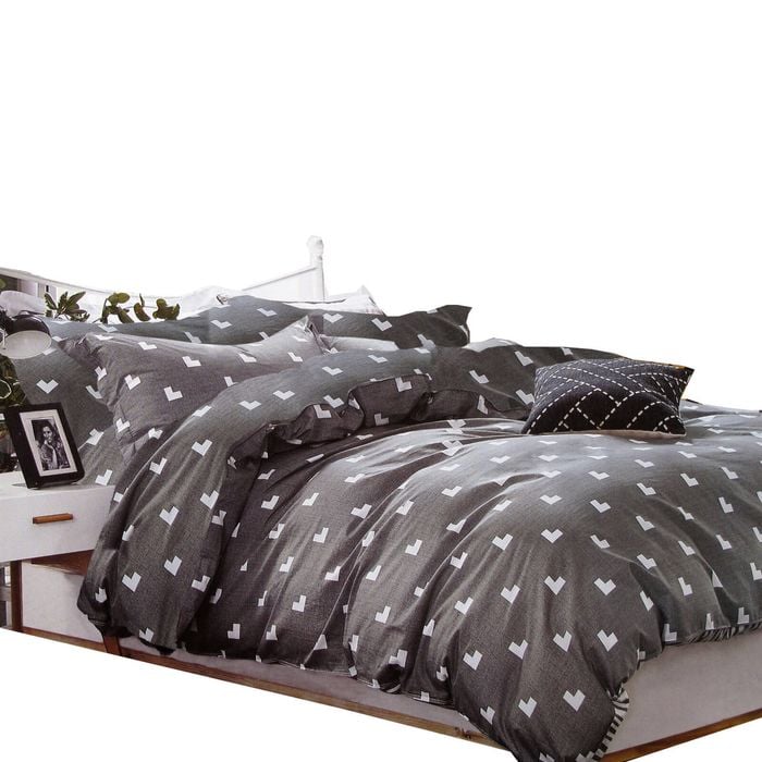 Bloomington 250TC Cotton Quilt Cover Set Bailey Queen 210 x 210 cm
