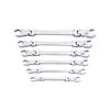 GEARWRENCH 6 Piece Ratcheting Flex Head Flare Nut Metric Wrench Set