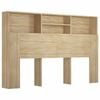 vidaXL Headboard Cabinet Home Organiser Wall Bookcase Shelf Sonoma Oak 160 cm