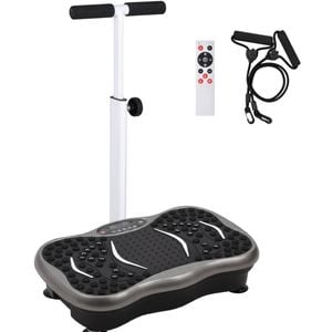Advwin Vibration Plate Exercise Machine with Handlebar, Grey