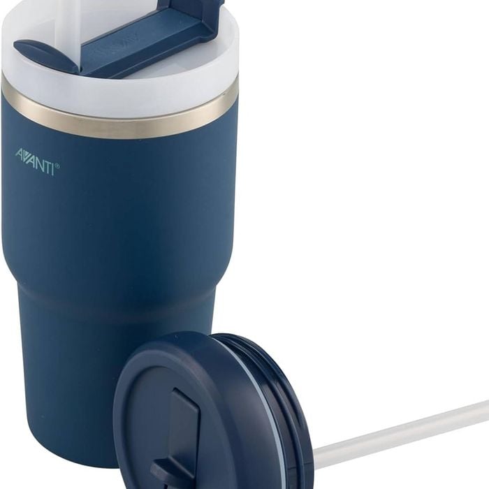Avanti Hydroquench Insulated Smoothie Tumbler With 2 Lids 550ml - Navy