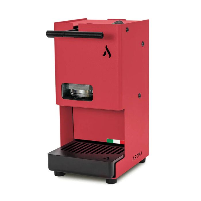 AROMA Ego Coral Red 44mm E.S.E Pod Espresso Coffee Machine