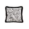 SOGA 45cm Floral Jacquard Fringe Throw Pillow