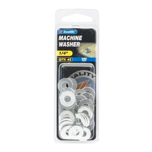 Zenith 1/4" Zinc Plated Machine Washer - 45 Pack