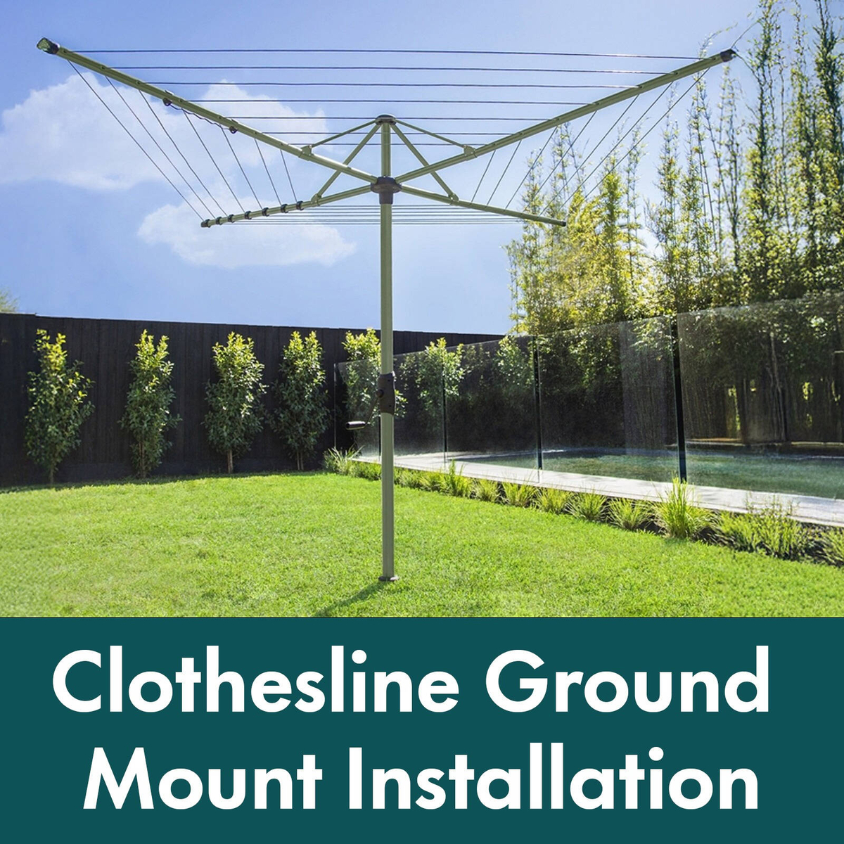 Clothesline Installation Ground Mount Install - Bunnings Australia
