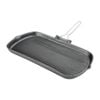 Vogue Cast Iron Grill Pan With Folding Handle 380x225x37mm Commercial Heavy Duty Induction Ready Cooking Kitchenware