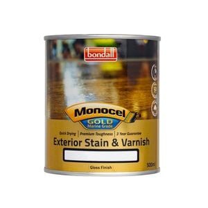 Bondall 500ml Cedar Monocel Gold Exterior Stain and Varnish