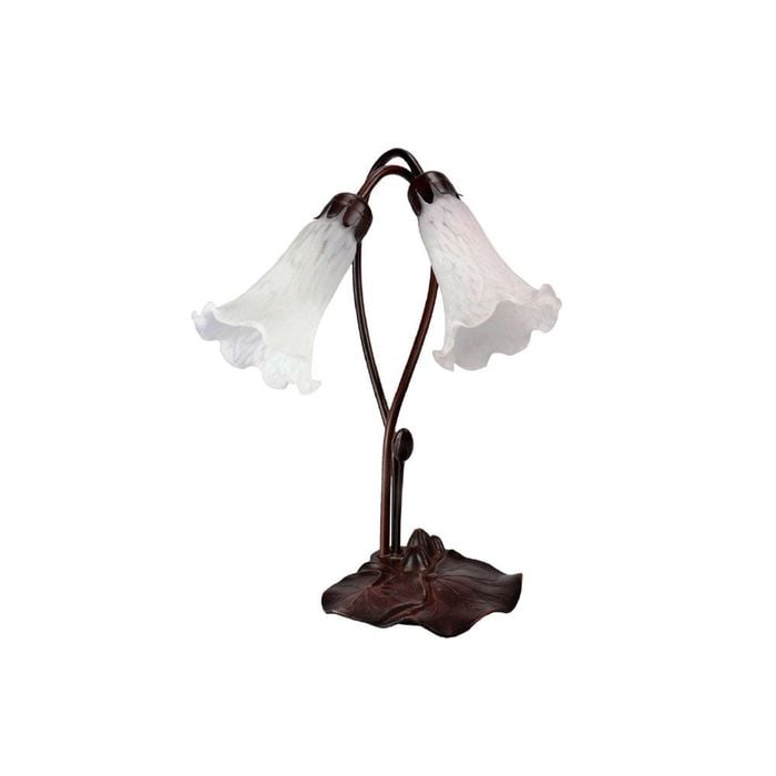 G&g Twin Lily Lamp White
