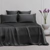 Bedding Co. Sheet Set 100% Mulberry Silk 22 Momme Dark Grey Double