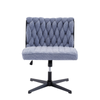 Maestro Furniture Koda Teddy Fabric Vanity Swivel Home Office Task Working Computer Chair Navy Blue