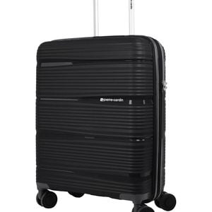 Pierre Cardin Normandy Cabin 55l Hard Shell Case Suitcase Travel Luggage Black