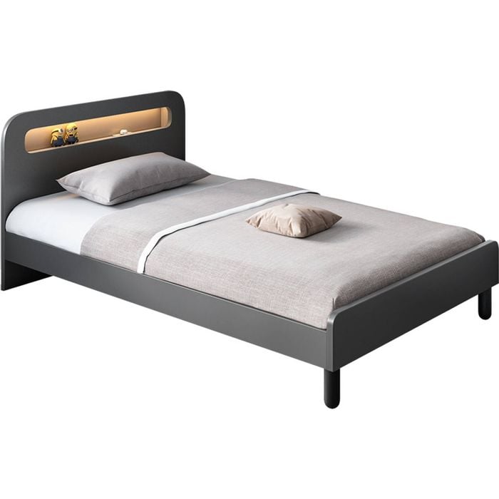 Billie King Single Bed Frame - Grey