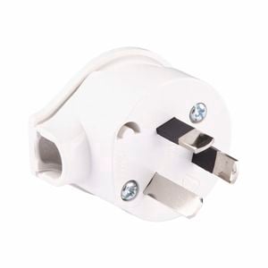 HPM 10A 3 Pin White Electrical Plug Top