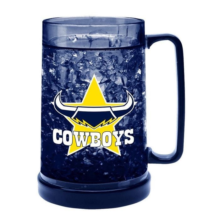 Nrl Colour Freeze Mug - North Queensland Cowboys - 500ml - Gel Freeze Drink Cup