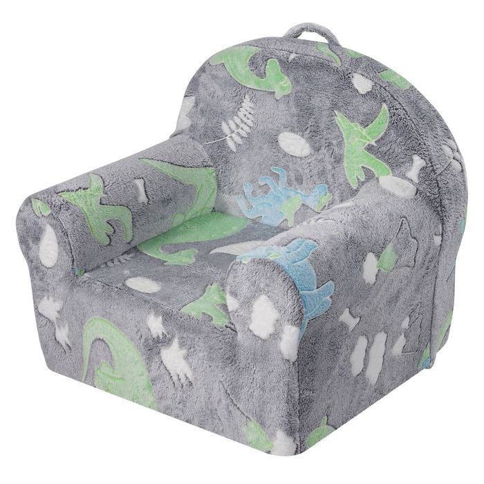 VEVOR 60x42x52cm Toddler Chair Grey Glow in the Dark Plush Playroom Furniture
