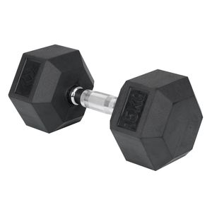Ultimate 339 x 155 x 134mm 15kg Black with Chrome Handle Hex Dumbbell