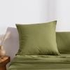 Dreamaker Superfine Washed Microfibre European Pillowcase Olive