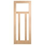 Corinthian 2340 x 920 x 35mm Internal Door White Oak Moda Clear Glass AMODG20 - 920mm