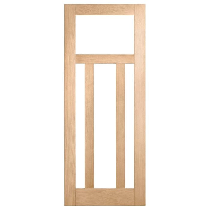 Corinthian 2340 x 920 x 35mm Internal Door White Oak Moda Clear Glass AMODG20 - 920mm