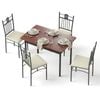 Artiss Dining Table and Chairs Set of 5 Compact Kitchen Furniture Upholstered