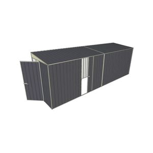 Build-a-Shed 1.5 x 6 x 2m Single Sliding Side Door Skillion Shed - Grey