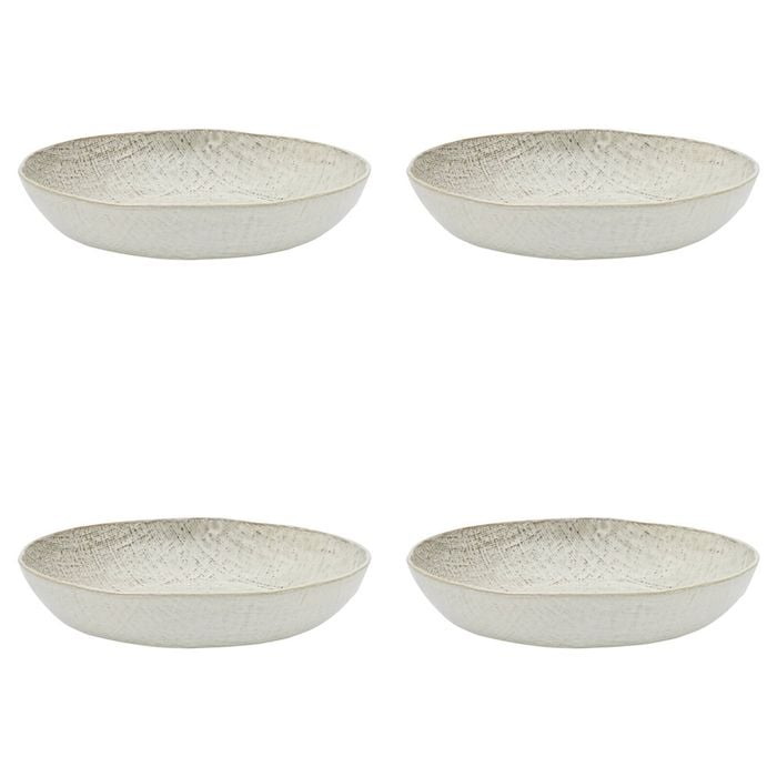 4PK Ecology Dinnerware Stoneware Linen Dinner Bowl 22.5cm Birch