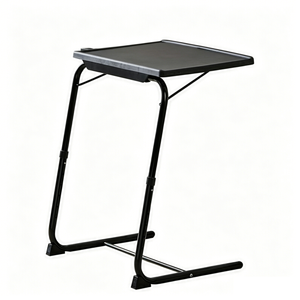 Catzon Foldable Laptop Table With Cup Holder & 6 Adjustable Heights-black