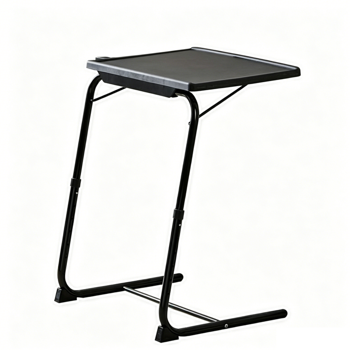 Catzon Foldable Laptop Table With Cup Holder & 6 Adjustable Heights-black