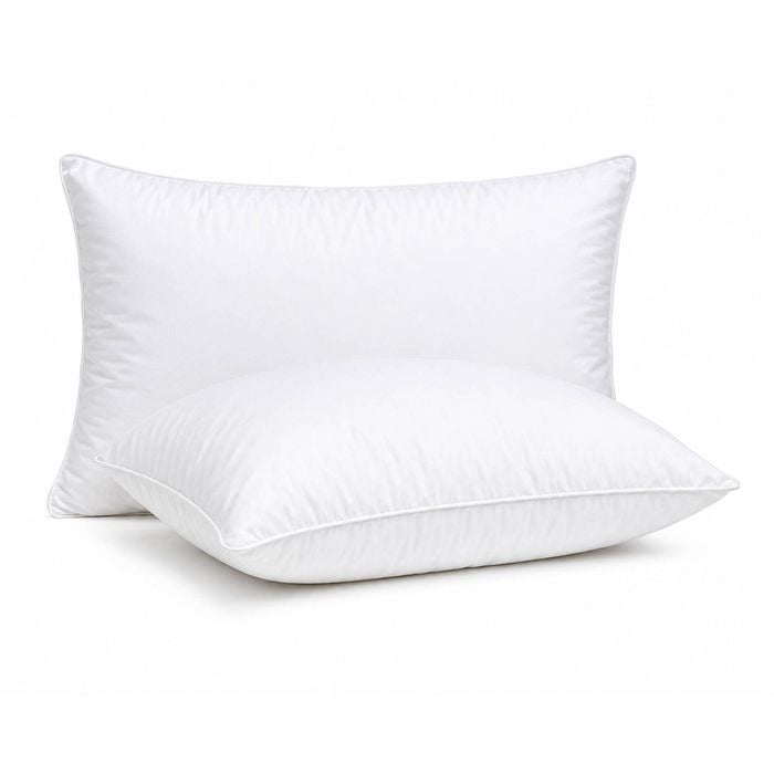 Royal Comfort Goose Down Pillows 1000GSM - Twin Pack White 50 x 75 cm