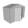 Build-a-Shed 3.0 x 1.5 x 2.3m Front Gable Double Hinged Doors Narrow Shed - Zinc