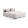 Norfolk Outdoor Aluminium Double Sun Lounge Daybed Light Dune & Sandstone Olefin Cushions
