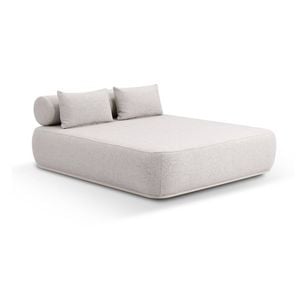 Norfolk Outdoor Aluminium Double Sun Lounge Daybed Light Dune & Sandstone Olefin Cushions